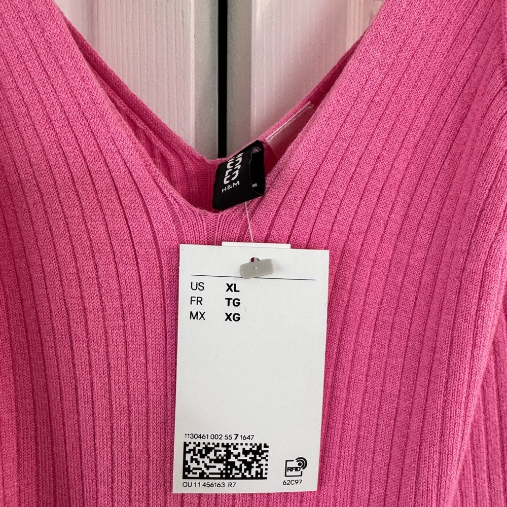 H&M Pink Ribbed Knit Tank - Picture 2 of 2